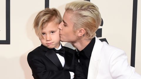 Justin Bieber and his younger brother, Jaxon