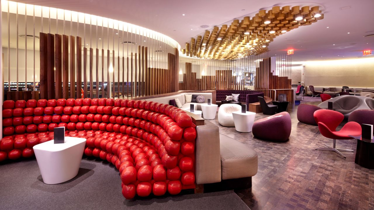 <strong>Virgin Atlantic Clubhouse:</strong> JFK's Virgin Atlantic Clubhouse offers the opportunity for a particularly luxurious layover. It even has its own spa and salon. 