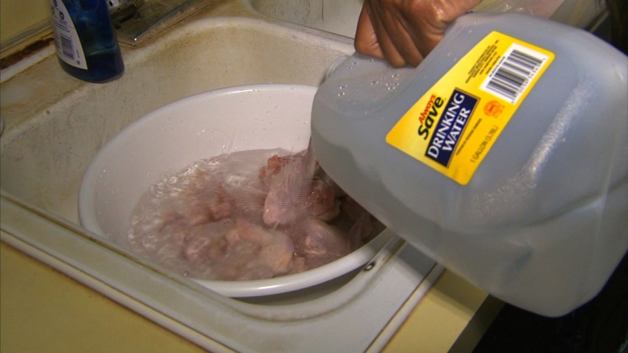 Glynis Watson Cephus only uses bottled water for cooking, including for rinsing chicken and boiling pasta. 