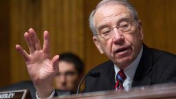 WASHINGTON, DC - MARCH 04: Committee Chairman Sen. Chuck Grassley (R-Iowa) questions witnesses during a Senate Judiciary Committee hearing. (Photo by Drew Angerer/Getty Images)