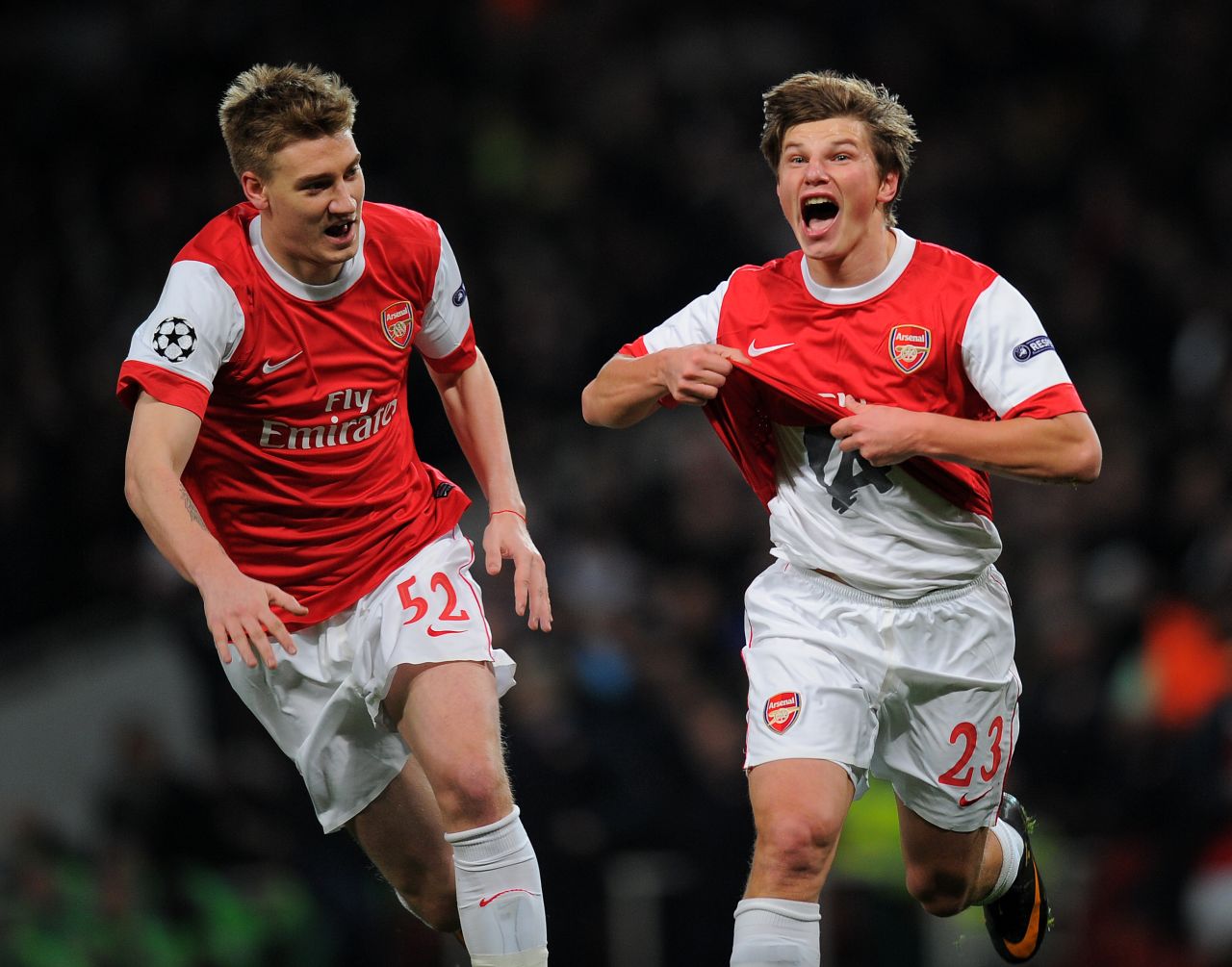 The diminutive Russian scored some pivotal goals at Arsenal -- none bigger than his Champions League winner against Barcelona in 2011 (which he is seen celebrating on the right, with Nicklas Bendtner). Arshavin was bought for a then-club record fee of £14.03 from Zenit St. Petersburg in 2008. After scoring 23 goals in 105 appearances for the Gunners, he returned to Zenit on a free transfer in 2013. 
