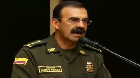 Gen. Rodolfo Palomino, the head of Colombia's national police, denies allegations of running a male prostitution ring.