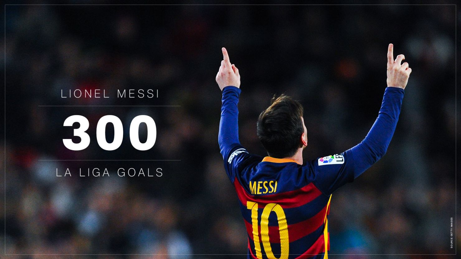 Messi's 300 La Liga goals have come in just 335 league appearances for Barca.