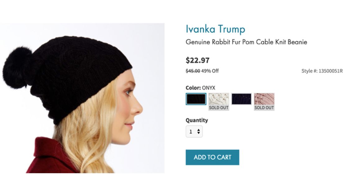 Ivanka Trump Rabbit fur hat