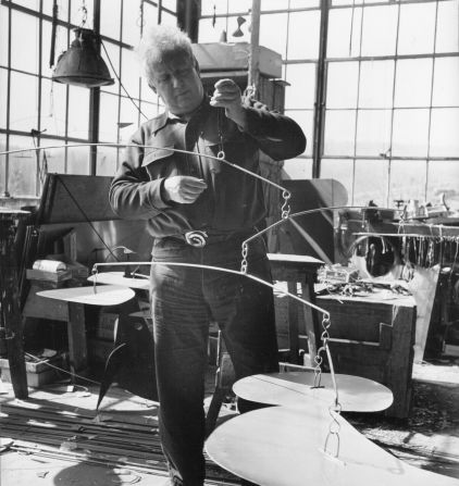 While he's best known for his wire sculptures and mobiles -- hanging kinetic sculptures made of wire and painted metal -- he also created paintings, abstract bronze sculptures and jewelry among other things. 