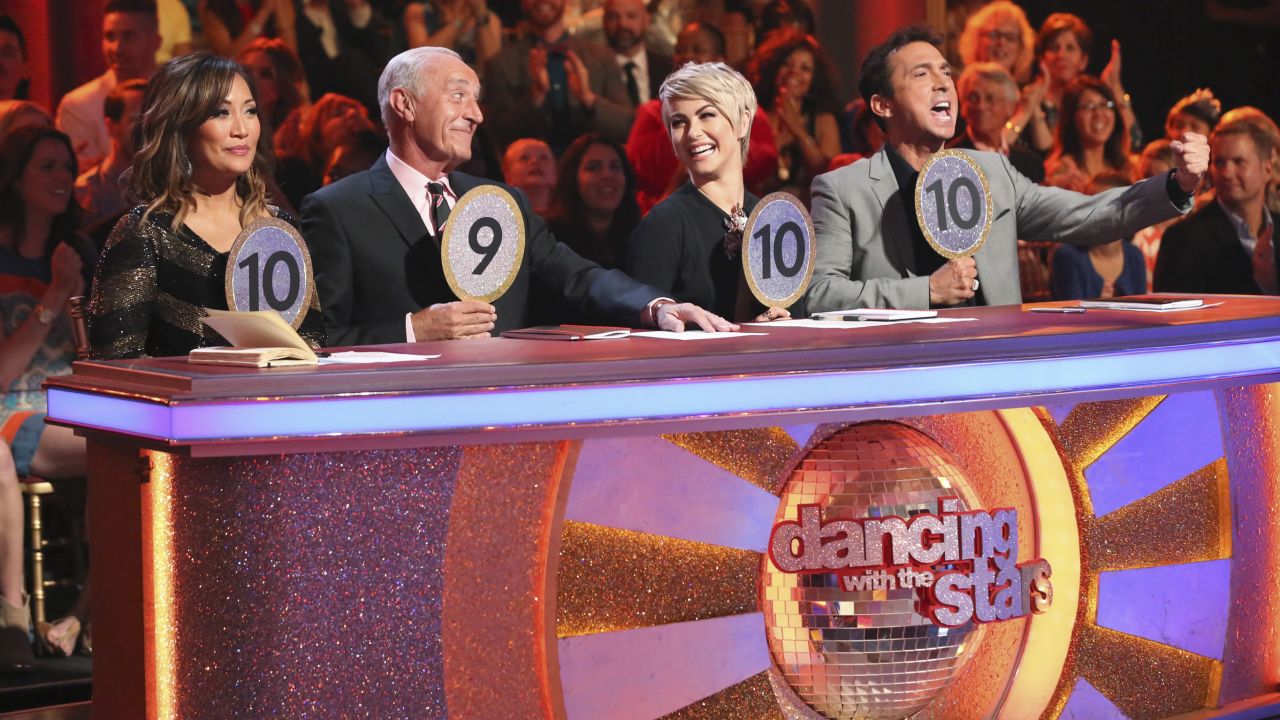 Carrie Ann Inaba, from left, Len Goodman, Hough and Bruno Tonioli have all judged "Dancing With the Stars" contestants over the years. Goodman, who skipped last season, will return for season 22. <br />