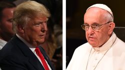 pope francis trump split