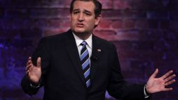 GREENVILLE, SC - FEBRUARY 17:  Republican presidential candidate, Sen. Ted Cruz (R-TX) participates in a CNN South Carolina Republican Presidential Town Hall February 17, 2016 in Greenville, South Carolina. The primary vote in South Carolina is February 20.  (Photo by Alex Wong/Getty Images)