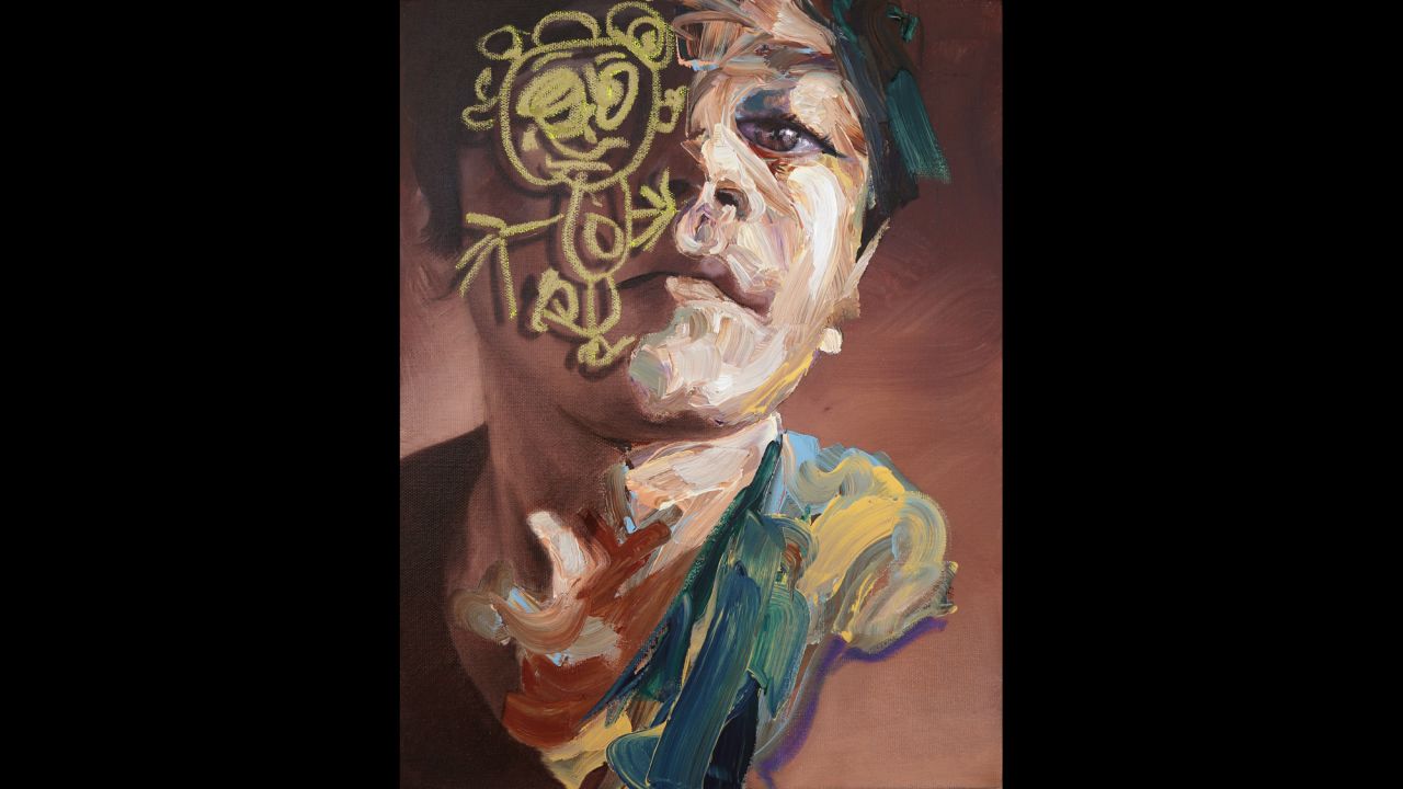 "Child's drawing" is an oil on canvas completed in 2015.