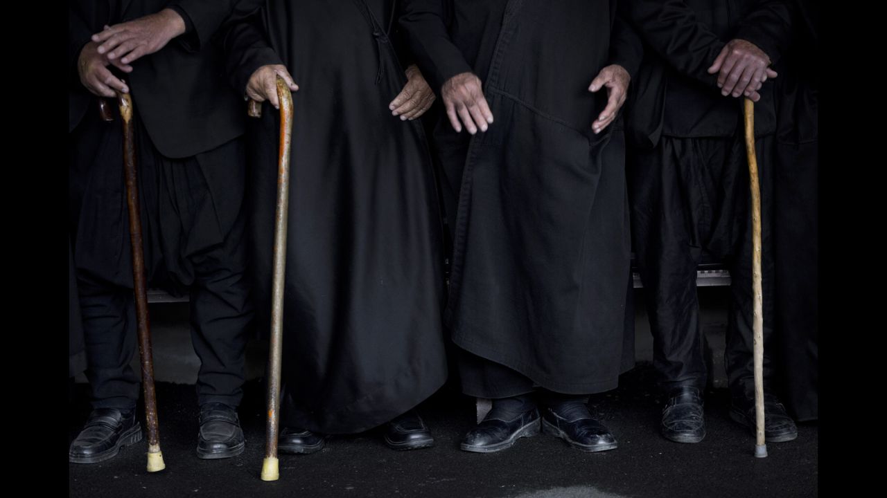 Members of the Druze community demand the return of the Golan Heights during a rally close to the Syrian border on Sunday, February 14. The annual demonstration protests the 1981 Israeli law in which the Jewish state annexed the Golan Heights.