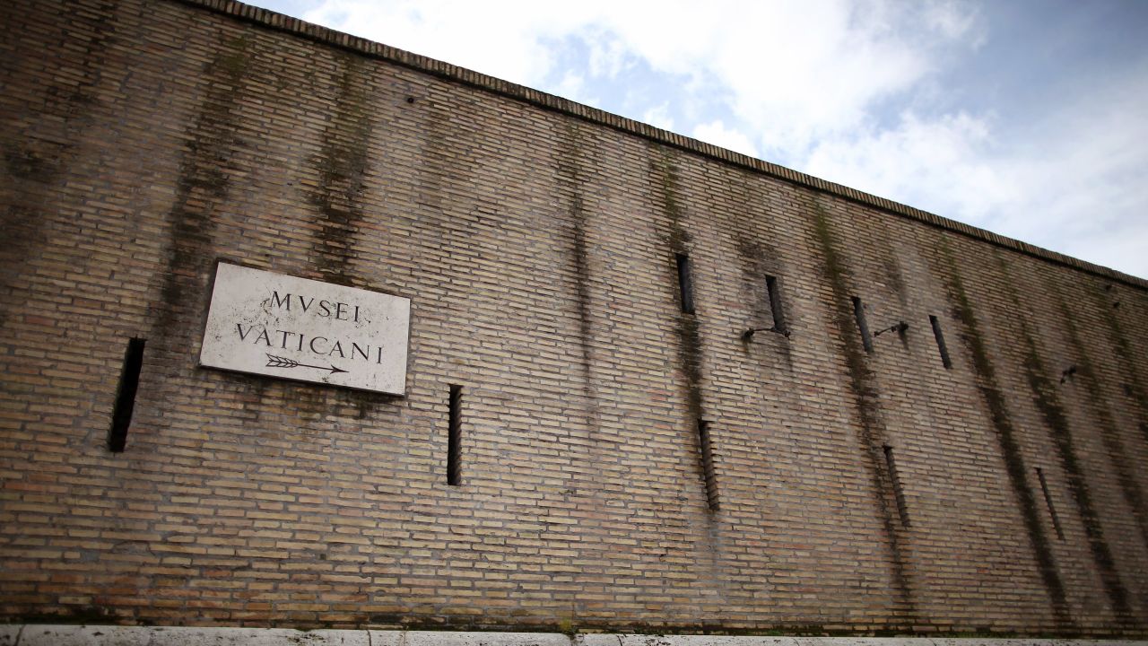 A view of a Vatican City wall. But not all of the sovereign state is surrounded by walls. 