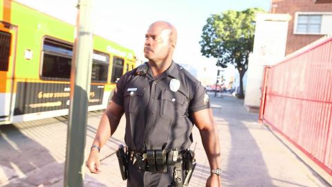 Officer Deon Joseph has been working on Skid Row for nearly 18 years.
