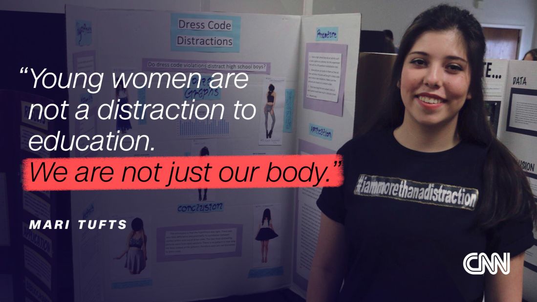 Inspired by the viral #IAmMoreThanADistraction movement, Citrus High School student Mari Tufts, 17, conducted an experiment to find out if girls' clothing is truly a distraction to their male counterparts. She'll also present her project at the Florida State Science and Engineering Fair.