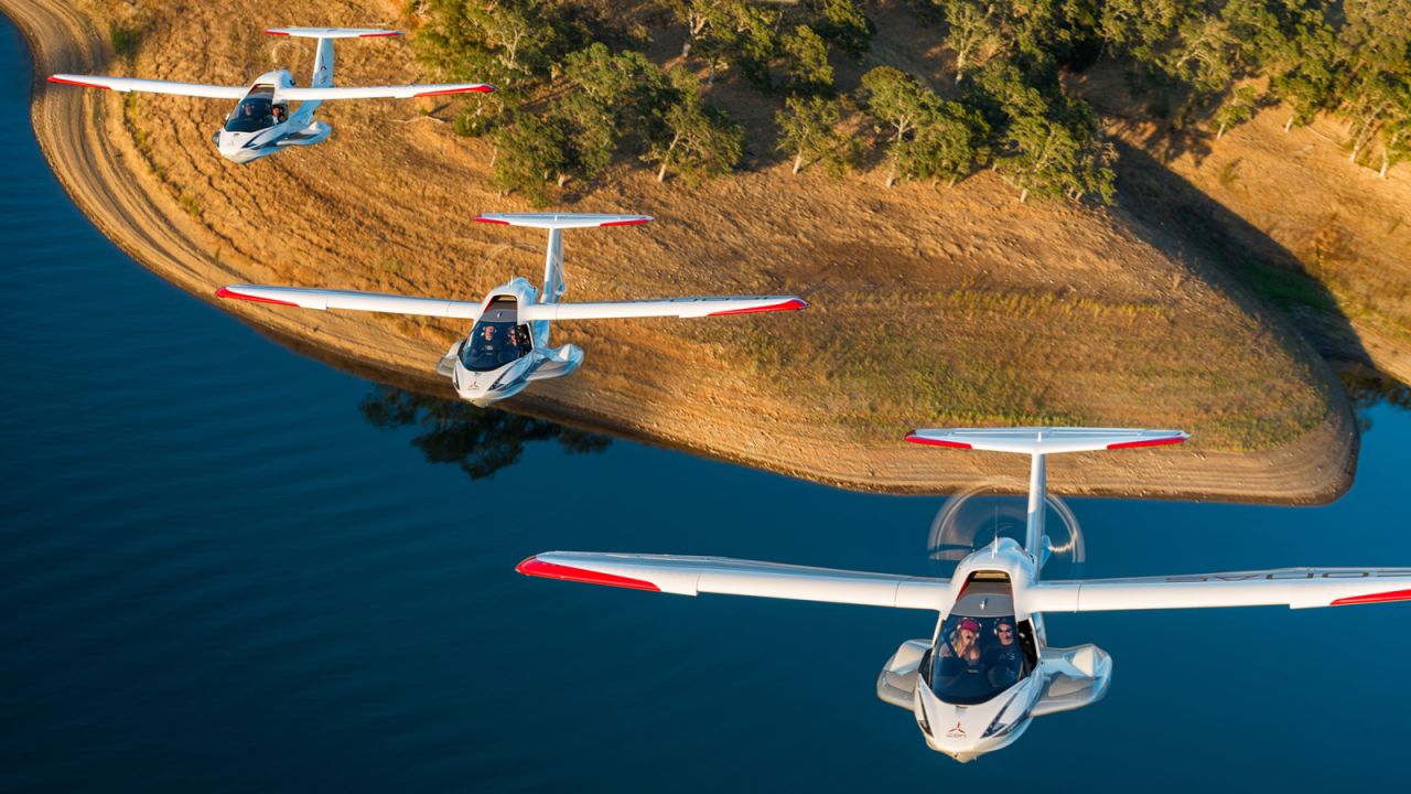 <strong>Foldable seaplane: </strong>Launched last year, the Icon A5 is a two-seat, foldable seaplane. It's so compact it fits in most car garages and can be towed behind a vehicle for overland transport.