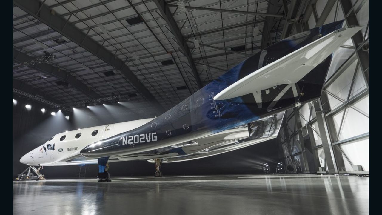 Virgin Galactic released images of its new spaceship.
