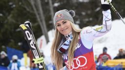 LA THUILE, ITALY - FEBRUARY 20: (FRANCE OUT) Lindsey Vonn of the USA takes 2nd place during the Audi FIS Alpine Ski World Cup Women's Downhill on February 20, 2016 in La Thuile, Italy. (Photo by Alain Grosclaude/Agence Zoom/Getty Images)