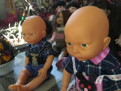 The dolls are thought to bring their owners good fortune, but it seems for some parents their upkeep outweighs the benefits.