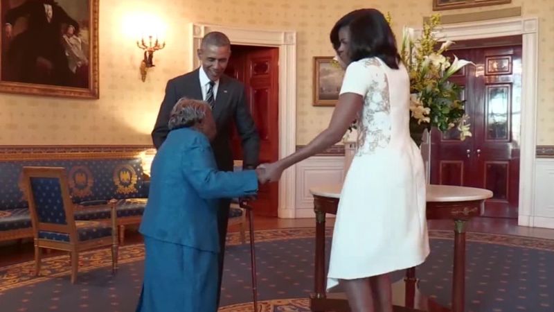 Woman 106 Dances With Joy At Meeting The Obamas Cnn Politics 5553