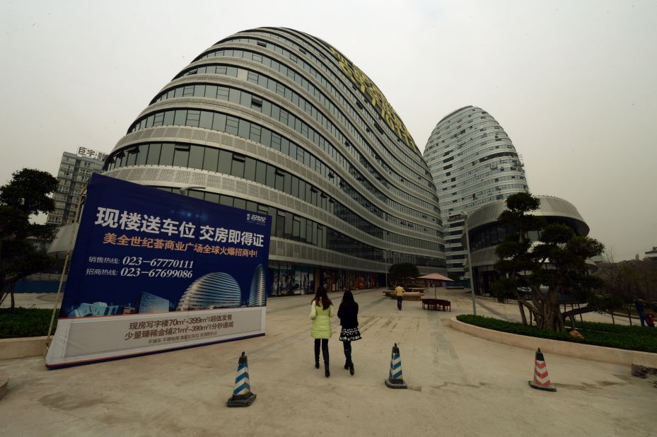 Zaha Hadid's signature style has been imitated in other provinces in the country. This building in China's Chongqing district has a striking resemblance to architect's work. 