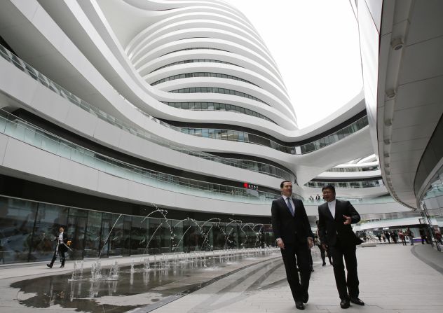 Zaha Hadid Architects also built the Galaxy SOHO building in Beijing. 