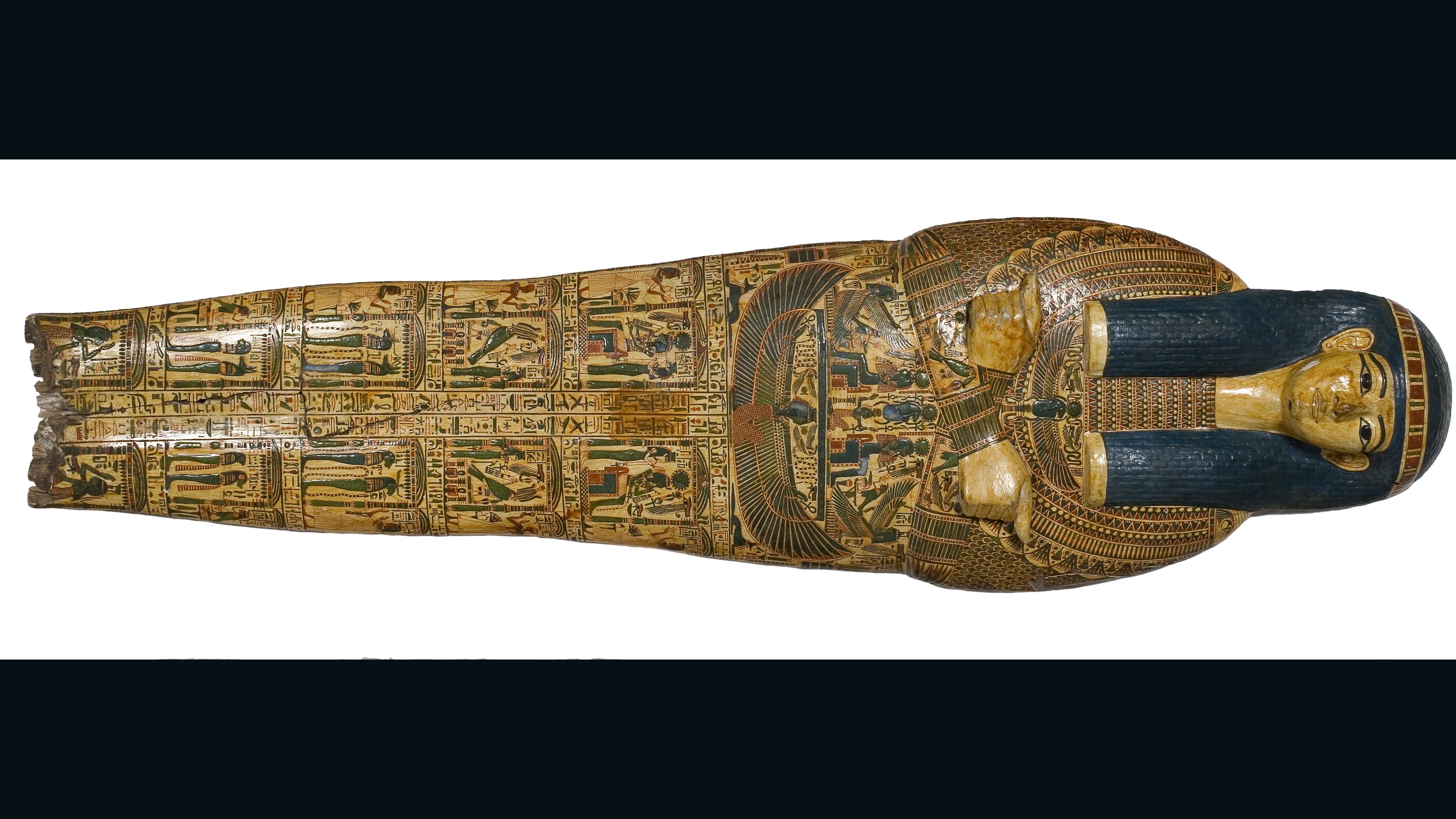 Researchers found the prints on an inner coffin lid of a priest called Nespawershefyt, also known as Nes-Amun.