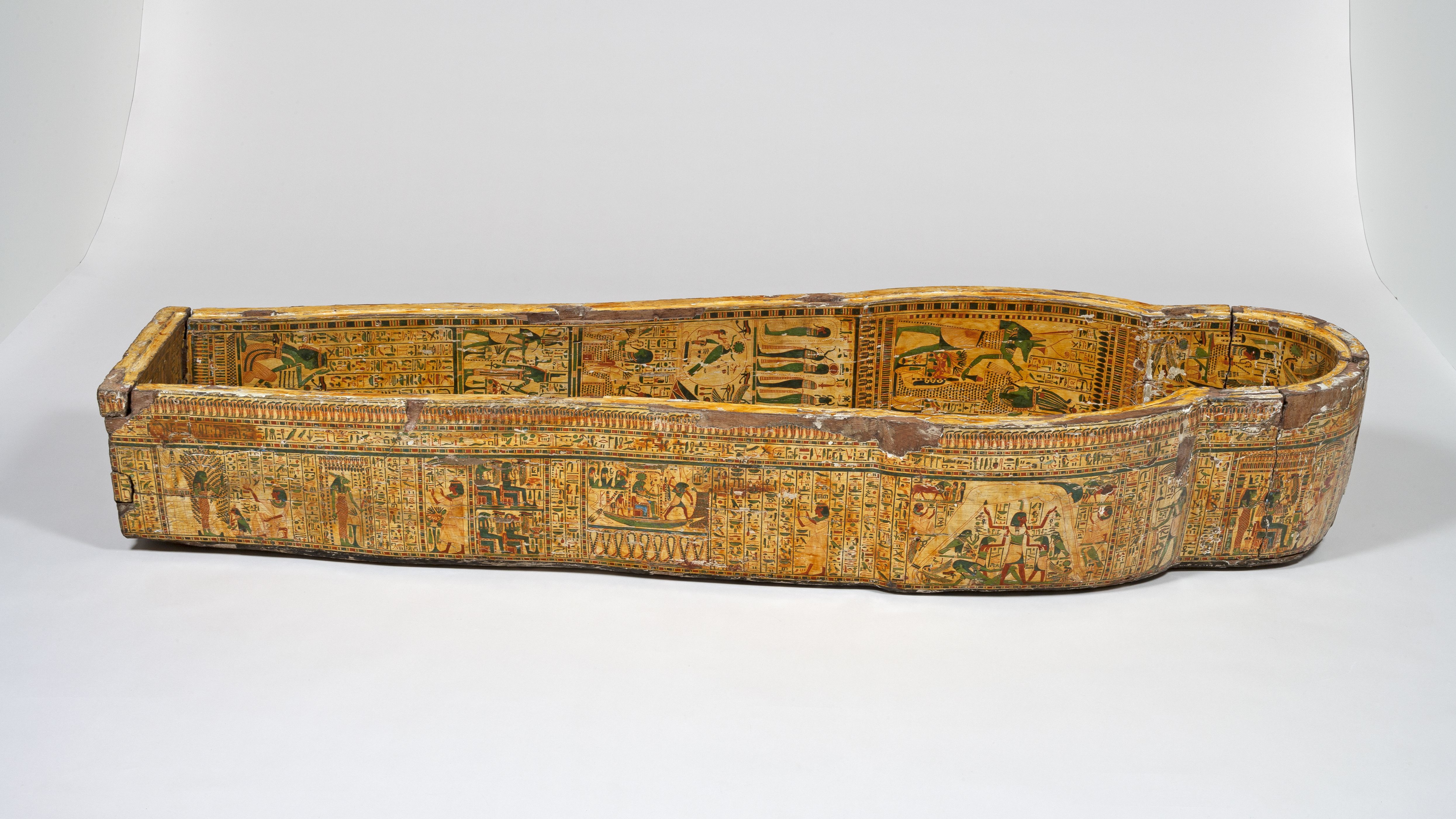 The set of coffins, dating to about 1,000 BC, underwent extensive examinations.
