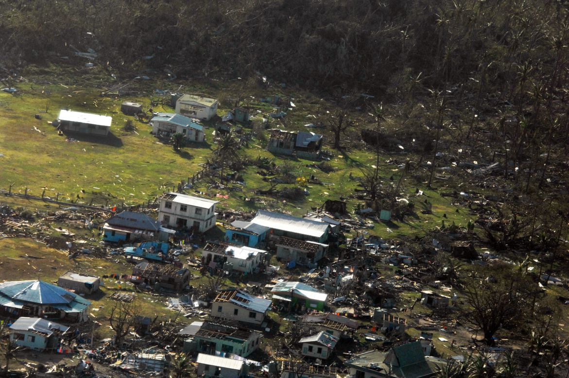 Aerial stills from the New Zealand Defence Force released on Monday, February 22, 2016 show the extensive damage inflicted by Cyclone Winston when it hit Yacata Island, Fiji on Saturday, February 20.