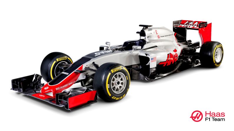 Here's what the first American F1 car for 30 years looks like! Industrialist and NASCAR team owner Gene Haas joins the F1 grid in 2016 with his eponymous Haas F1 Team and the VF-16 car.