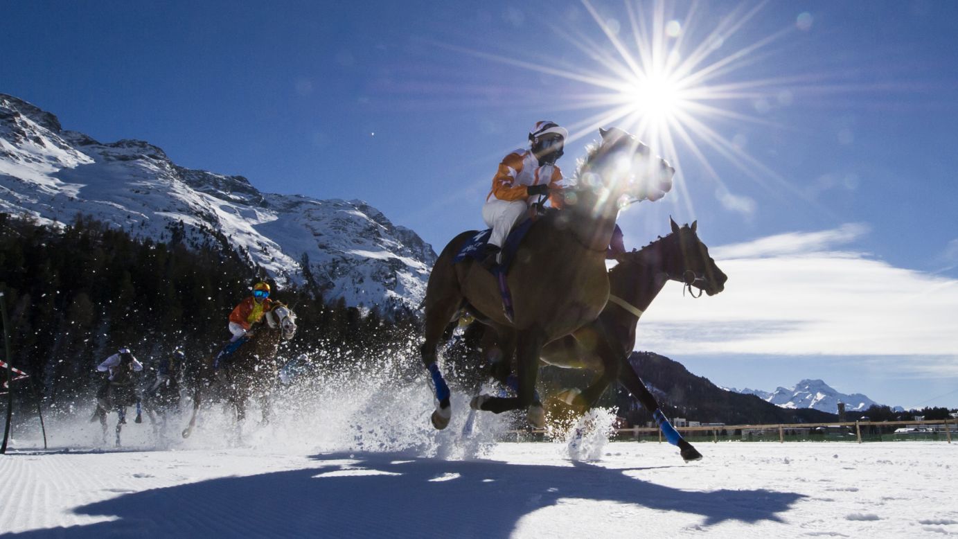 Horses race on a frozen lake in St. Moritz, Switzerland, on Sunday, February 21. <a href="http://www.cnn.com/2016/02/16/sport/gallery/what-a-shot-sports-0216/index.html" target="_blank">See 38 amazing sports photos from last week</a>