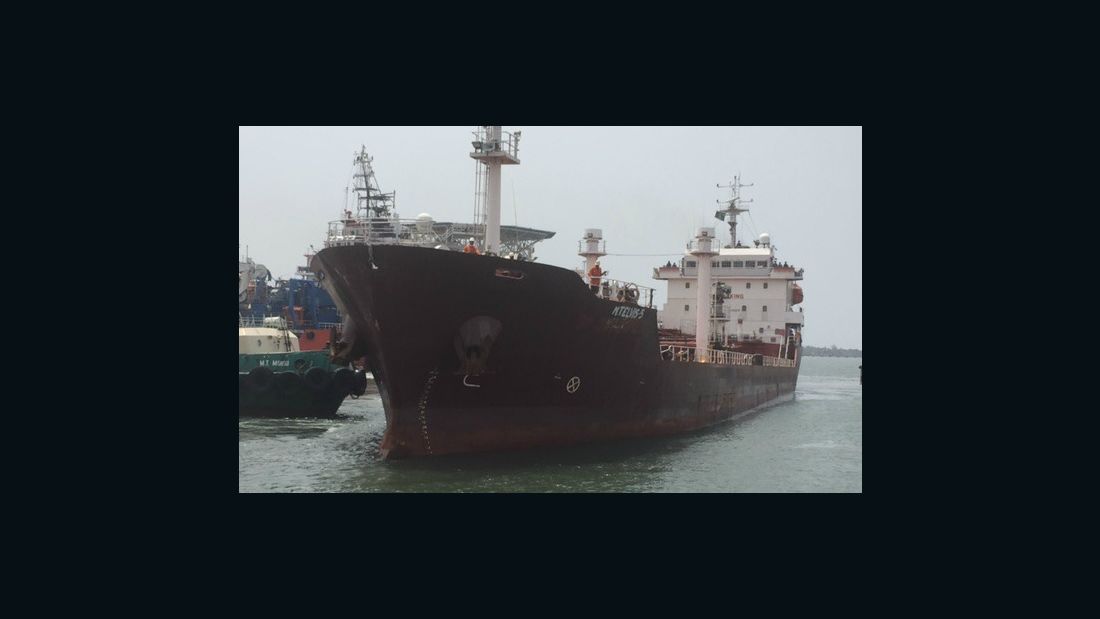 The Saudi Arabian tanker, Maximus, was taken on February 11 with at least 18 crew