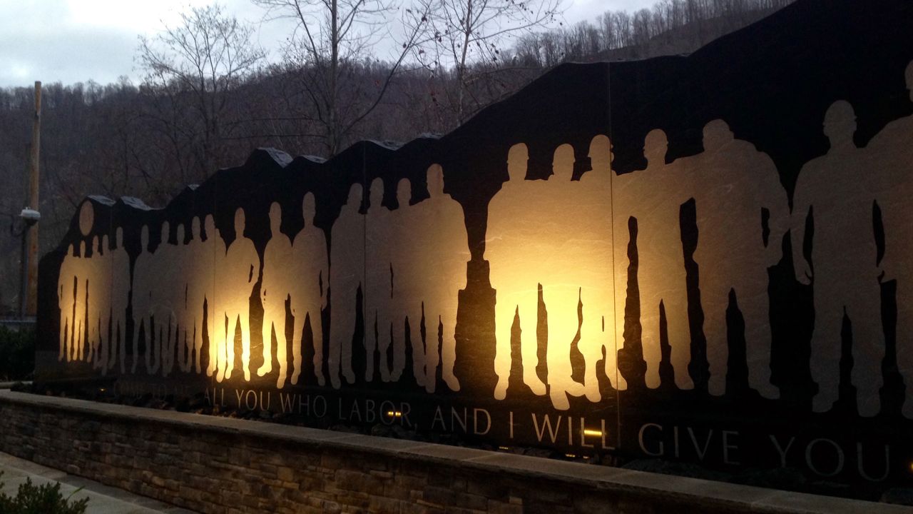 The Upper Big Branch Miners Memorial is seen in Whitesville, West Virginia, in December 2015.