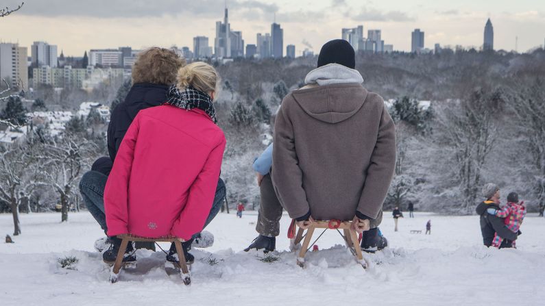 Frankfurt works hard -- it's Germany's financial powerhouse -- but it also plays hard. The city is known for its lively cultural scene, and knows how to have fun when it snows, apparently.