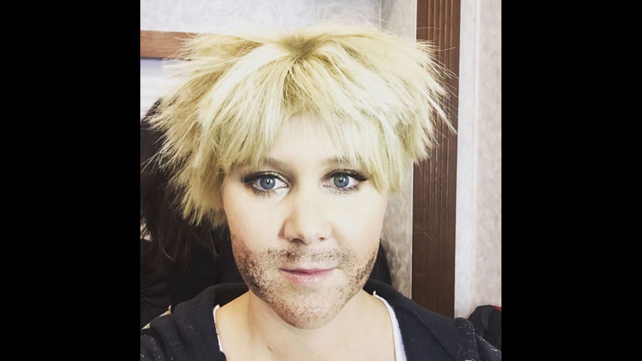 "That's not a beard this is a beard," comedian Amy Schumer said in <a href="https://www.instagram.com/p/BB52XFWKUHI/?taken-by=amyschumer" target="_blank" target="_blank">this selfie she posted</a> on Wednesday, February 17. "So sorry to anyone with a beard this may offend. I am a comic and should never make fun of myself at the expense of anyone else that I wasn't making fun of in the first place." Schumer's tongue-in-cheek comments were referencing an earlier post about Taylor Swift's thigh gap. Schumer had put up <a href="https://www.instagram.com/p/BB1B4AYKUM6/?taken-by=amyschumer" target="_blank" target="_blank">a picture of herself and comedian Bridget Everett</a> that said "Taylor that's not a thigh gap. This is a thigh gap."