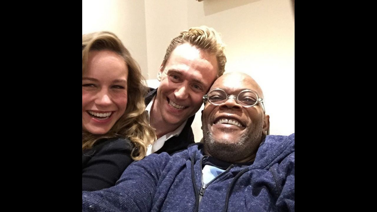 From left, actors Brie Larson, Tom Hiddleston and Samuel L. Jackson take a selfie together on Saturday, February 20. "Da 3 Viet Namigos!!!" <a href="https://www.instagram.com/p/BCCI4-wj0cs/?taken-by=samuelljackson" target="_blank" target="_blank">Jackson said on Instagram.</a> They were in Hanoi, Vietnam, to promote the film "Kong: Skull Island."