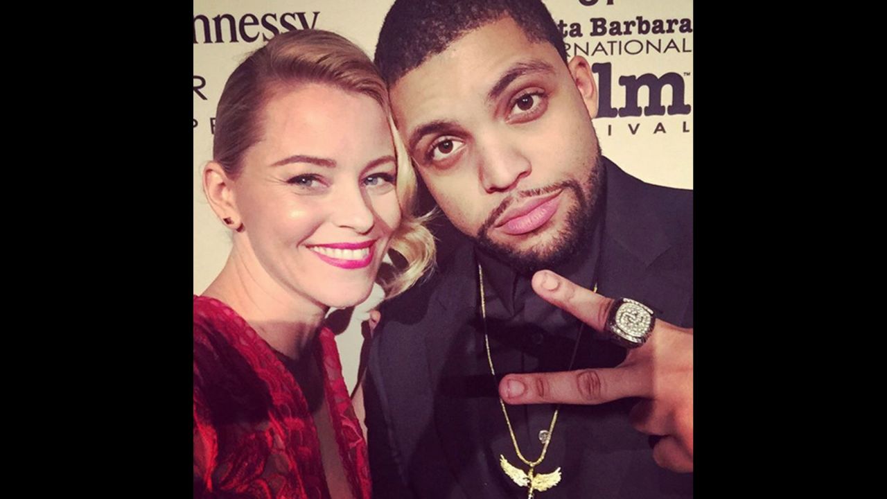 Elizabeth Banks takes a selfie with fellow actor O'Shea Jackson Jr. on Thursday, February 18. "O'Shea! #straightoutta my life last Saturday night," <a href="https://www.instagram.com/p/BB8KF4spXU3/?taken-by=elizabethbanks" target="_blank" target="_blank">Banks said,</a> referring to Jackson's film "Straight Outta Compton."