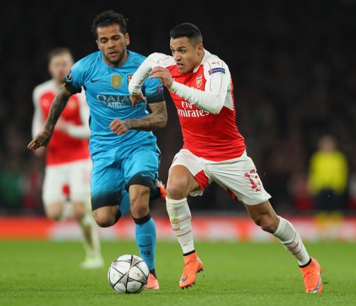 Alexis Sanchez, once of Barcelona, tried to get his side going as an attacking force but was left frustrated. Alex Oxlade-Chamberlain wasted Arsenal's best effort in the first half.