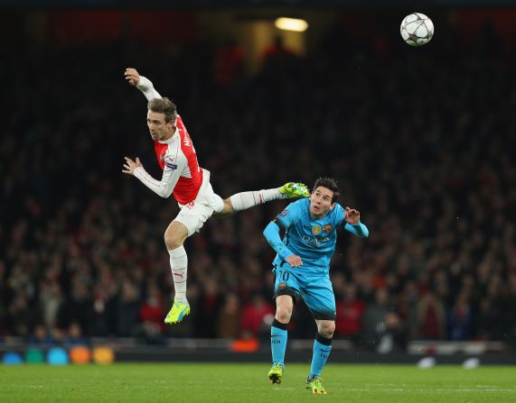 The five-time world player of the year began to find more and more space as Arsenal struggled to contain its opponent.
