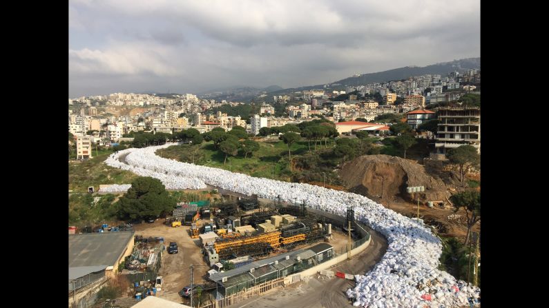 LEBANON: Beirut's river of garbage... The country cancelled plans to export its trash to Russia last week, sending Beirut's six-month garbage crisis back to square one with rubbish piling up in the streets, riverbeds and countryside. Photo by CNN's Mohammed Tawfeeq <a href="index.php?page=&url=http%3A%2F%2Finstagram.com%2Fmtawfeeq" target="_blank" target="_blank">@mtawfeeq</a>, February 24.