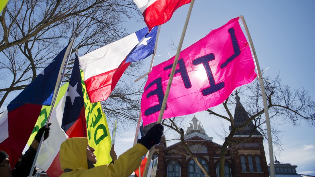 As the Texas case wound its way through the courts, a group from Texas joined an anti-abortion demonstration on the Mall in Washington on January 22, 2014 -- the 41st anniversary of the Supreme Court's Roe v. Wade decision legalizing abortion.