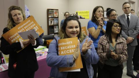 With the Supreme Court hearing on the Texas law  approaching, Whole Woman's Health -- which is challenging the law -- held a gathering at a San Antonio clinic on February 9, 2016.