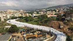 Piles of waste resemble a river of garbage in the Lebanese capital, Beirut on February 24, 2016.
Lebanon canceled a plan to export its waste to Russia, sending Beirut's six-month garbage crisis back to square one as mountains of trash choke the city's air and streets.