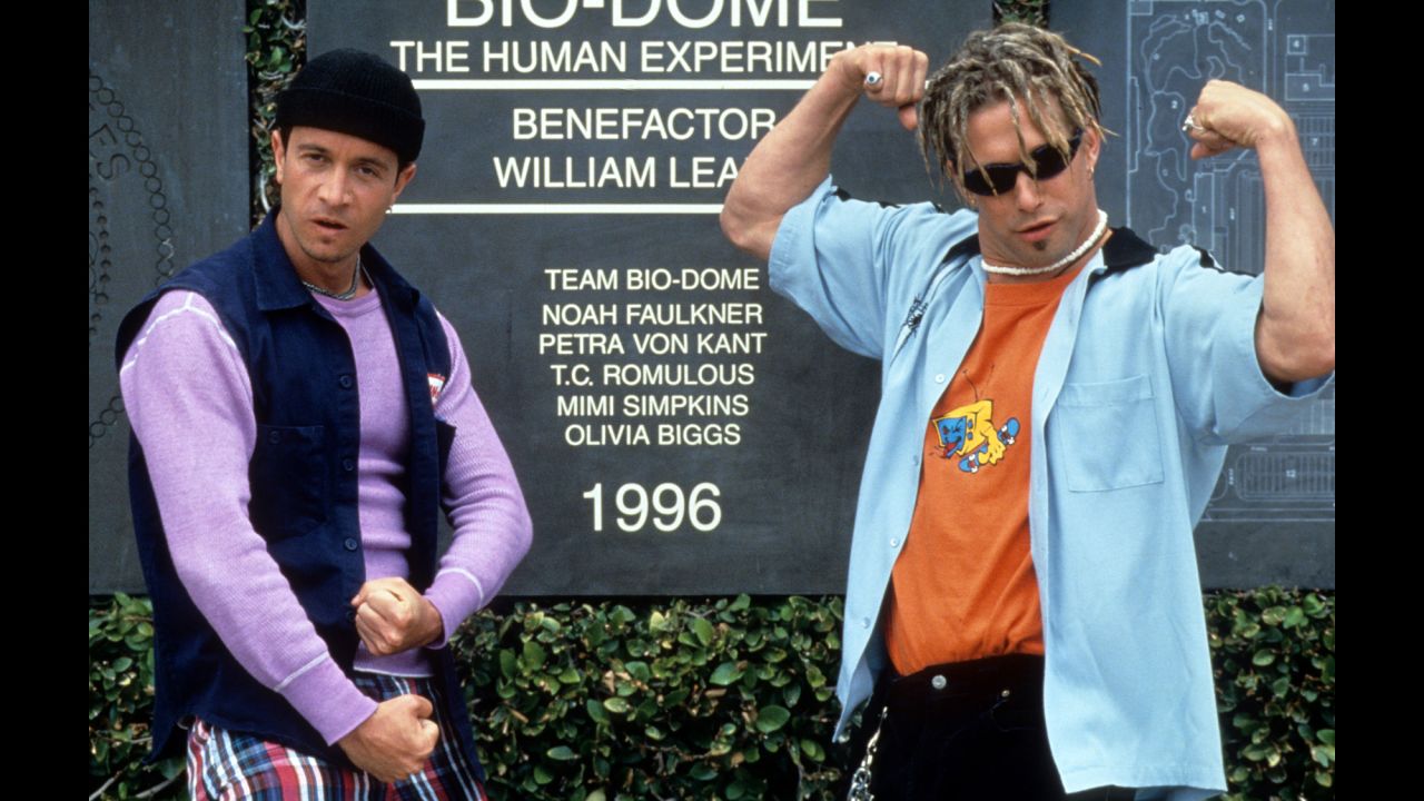 <strong>"Bio-Dome"</strong>: Pauly Shore, left, and Stephen Baldwin play a couple of not-too-bright guys who mistakenly wander into a scientific facility in this slapstick comedy. <strong>(Hulu) </strong>