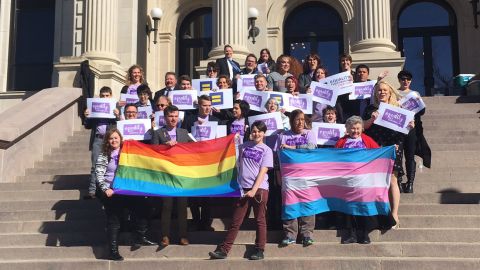 South Dakotans have protested bills that would curb transgender rights in the state before -- and largely succeeded. A 2019 bill that would ban trans athletes from competing as the gender they identify as was defeated. 