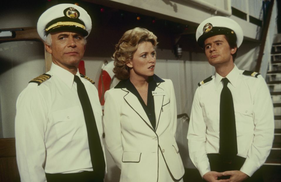 <strong>'The Love Boat':</strong> ABC's cruise-ship comedy series sailed from 1977 through 1986 with Gavin MacLeod, left, at the helm as Capt. Merrill Stubing. The show also starred Lauren Tewes, center, as cruise director Julie McCoy, and Fred Grandy, right, as lovable purser Gopher Smith. Here's a fun fact: After the series ended, Grandy served four terms as a Republican congressman from Iowa.
