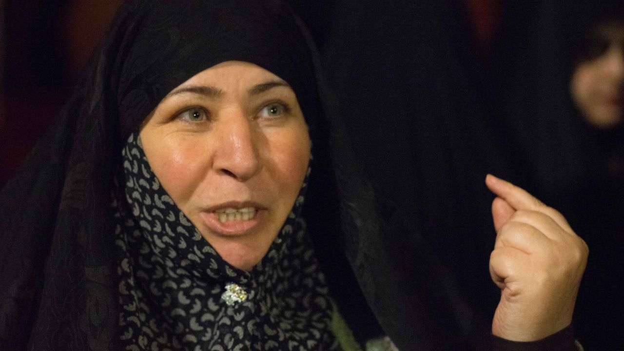 "Our nation (will) not let America influence our affairs," this woman said at a conservative rally. "We (will) defend with our lives our country and leadership."