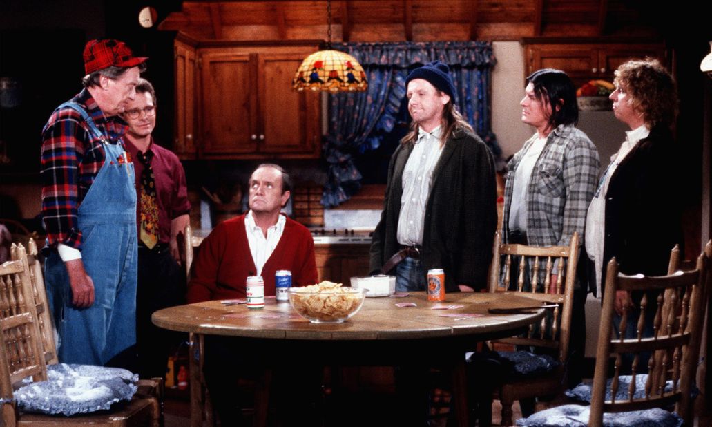 <strong>'Newhart':</strong> Bob Newhart, seated, also reinvented himself in the '80s with his second self-titled comedy series. The show, which ran from 1982-1990, featured an eclectic cast of characters, including Larry, Darryl and their other brother Darryl. In the series' final episode, Newhart wakes up next to Suzanne Pleshette, who played his wife on "The Bob Newhart Show," revealing that the entire "Newhart" series had been a dream.