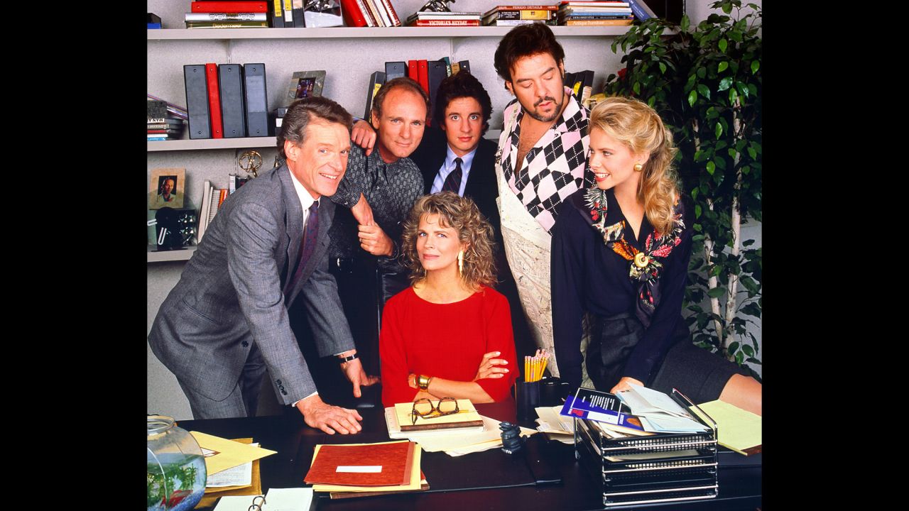 <strong>'Murphy Brown': </strong>This CBS newsroom comedy starring Candice Bergen, seated, ran from 1988-1998 and made political history in real life during the '92 presidential campaign. After Vice President Dan Quayle slammed the show because Brown's character was a single mother, the producers included Quayle's comments in the show and had Bergen's character respond. Life slams art, and art slams life. Genius. 