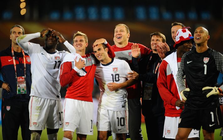 The 2010 team also lost in the last 16, but notably topped its group ahead of England to the delight of a traveling contingent of 40,000 American fans in South Africa. 