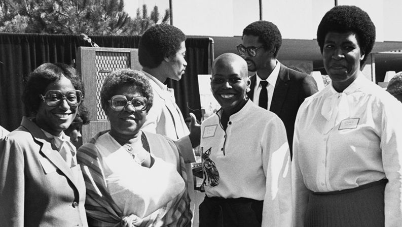Butler, right, with Betty Myles, left, Artie Bates and Lady Tyger Trimiar at A Salute to Black Role Models of the Greater Los Angeles Community at West Los Angeles Community College in 1981. The city inspired the sprawling urban settings of Butler's novels.