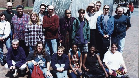Butler (standing, third from left) with her students at the Clarion West writers workshop in 1999. She was a student at the original Clarion Writers Workshop in Pennsylvania in 1970. A memorial scholarship in her honor now enables writers of color to attend Clarion workshops.